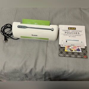 Scotch White and Green Thermal Laminator with Pouches